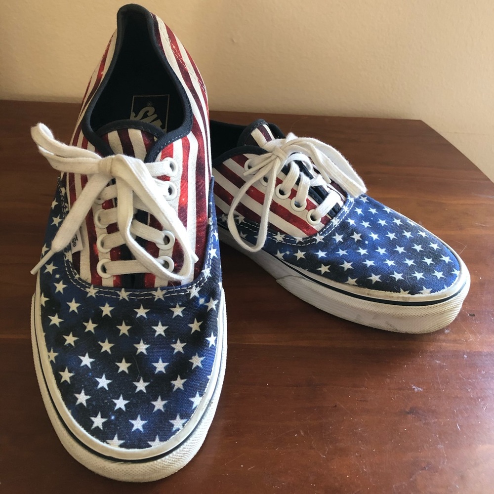 American flag Vans.